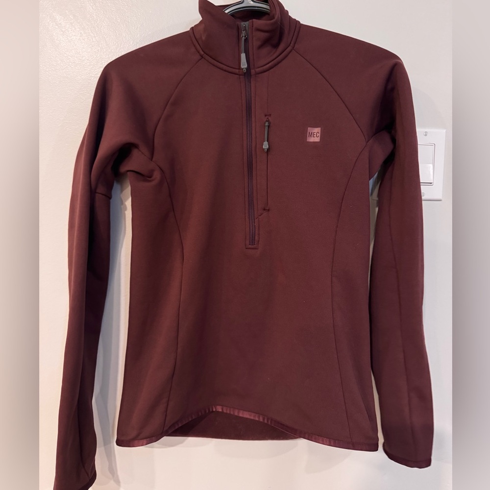 MEC Maroon Base layer Quarter-Zip Top